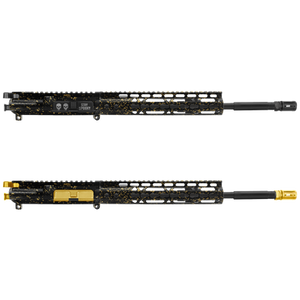 AR-15 5.56 NATO 16" Black/Gold Splatter Complete Upper AR-15 5.56 NATO 16" Black/Gold Splatter Complete Upper