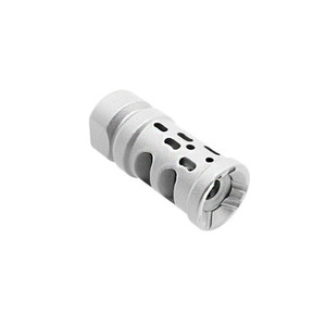 AR-15 Glacier Silver Cerakote Ported Muzzle Brake AR-15 Glacier Silver Cerakote Ported Muzzle Brake