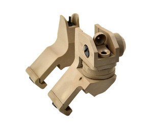 AR-15 Polymer 45 Offset Tan Flip Up Sights AR-15 Polymer 45 Offset Tan Flip Up Sights
