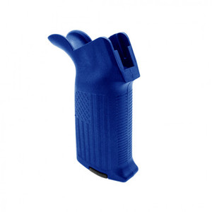AR-15 Cerakote Blue Flame USA Engraved Pistol Grip AR-15 Cerakote Blue Flame USA Engraved Pistol Grip