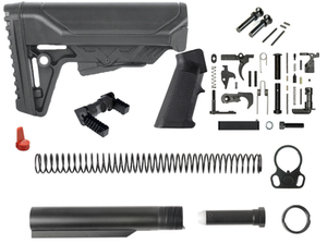 AR-15 Cobra Stock MK2 Ambi Mil Spec Lower Parts Build Kit-A1Armory AR-15 Cobra Stock MK2 Ambi Mil Spec Lower Parts Build Kit-A1Armory