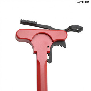 AR-15 Red Mil-Spec Ambidextrous Charging Handle Assembly with Oversized Latch AR-15 Red Mil-Spec Ambidextrous Charging Handle Assembly with Oversized Latch