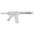 AR-15 5.56 NATO 10.5'' Cerakote white USA Splattered Pistol Kit