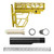 Presma Skeletonized Gold Anodized Buttstock?BUFFER TUBE KIT