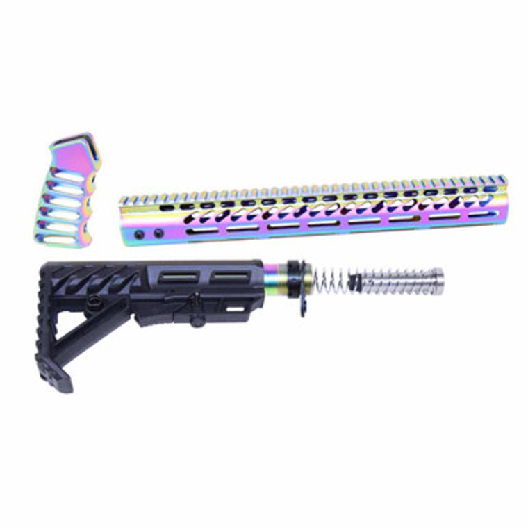 AR-15 Ultralight Matte Rainbow PVD Furniture Set