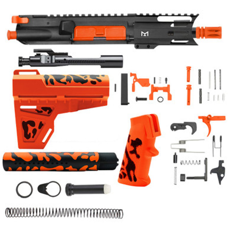 AR15 5.56 NATO Hunter Orange Camo Pistol Upper Kit