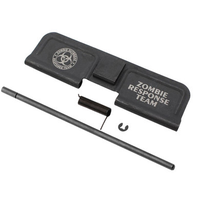 AR-15 Engraved Zombie Response Team Ejection Port Dust Cover Assembly