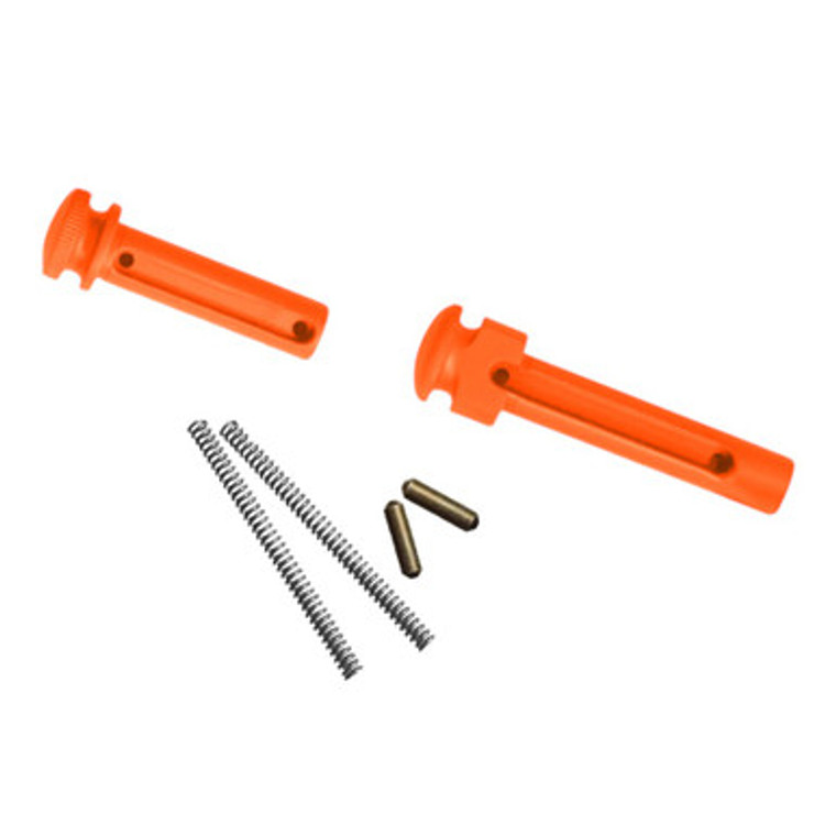 Ar15 cerakote hunter orange extended takedown pin set with hardware.