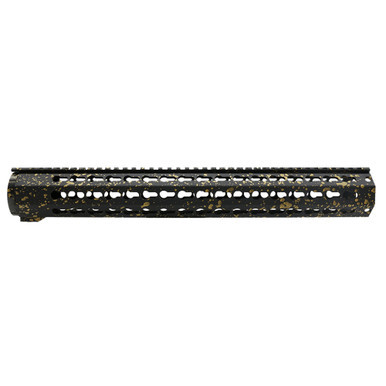 AR-15 15 Cerakote Splattered Black-Gold Keymod Handguard