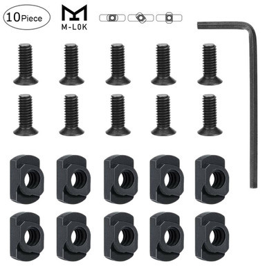 Ten Pack Replacement Screws and Nuts for M-LOK Rail Sections
