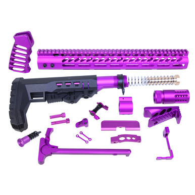 Guntec AR-15 Purple Anodized Ultimate Rifle Kit