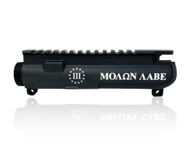 AR-15 Engraved Upper Receiver Molon Labe 3%