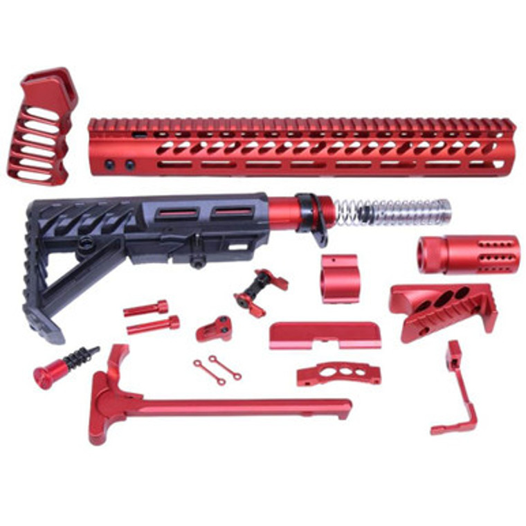 AR-15 Anodized Red Ultimate Rifle Kit