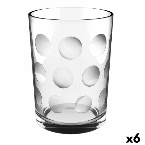 Glass Quid Urban Circles Transparent Glass (36 cl) (Pack 6x)