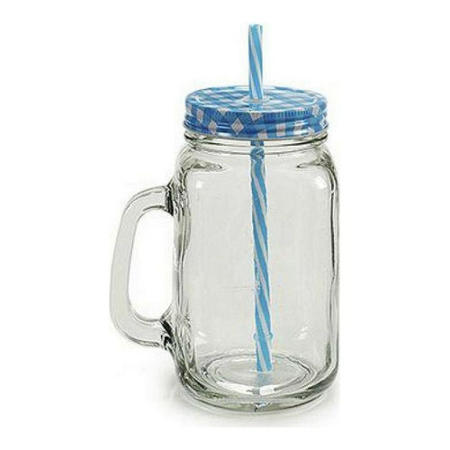 Jar with Lid and Straw Vivalto (700 ml) (9 x 16 x 12 cm)