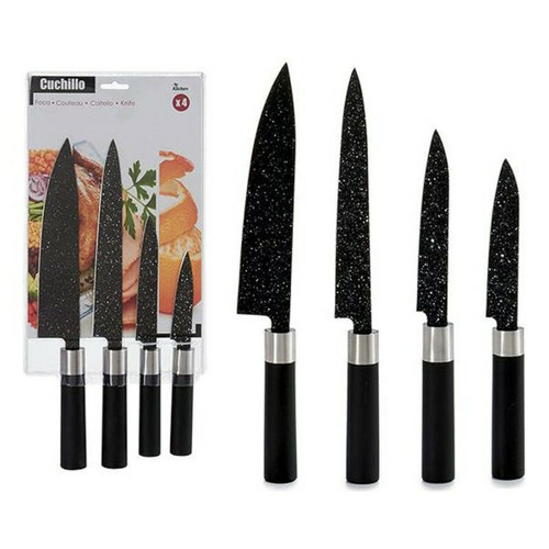 Knife Set Black Stainless steel polypropylene Polypropylene (PP) (4 Pieces)
