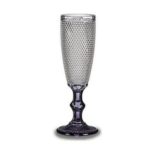 Champagne glass Transparent Anthracite Glass (185 ml)