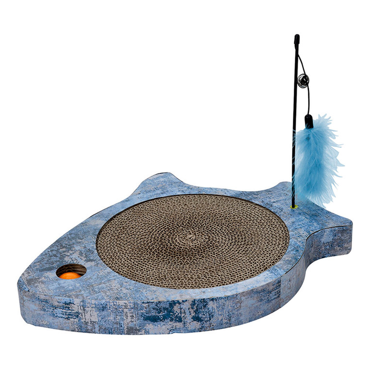 Scratching Post for Cats Hearts & Homies Blue Fish