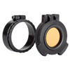 Amber See-Through Scope Cover with Adapter Ring  for the Minox ZE 1-5X24 | Black | Ocular | UAC101-ACR