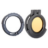 Amber See-Through Scope Cover with Adapter Ring  for the Schmidt & Bender 2.5-10x40 Summit | Black | Ocular | SB50EC-ACR