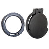 Scope Cover with Adapter Ring  for the Schmidt & Bender 3-12x50 PM II RAL8000 | Black | Ocular | SB50EC-FCR