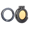 Amber See-Through Scope Cover with Adapter Ring  for the Schmidt & Bender 3-12x50 PM II/P | Black | Ocular | SB50EC-ACR