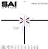 SAI Optics™ model SAI 6™ - Black reticle, MRAD, no RAF