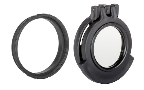 Clear See-Through Scope Cover with Adapter Ring (ARD Compatible)  for the Leupold Mark 4 ER/T 8.5-25x50 | Black | Objective | 50LTCC-CCR