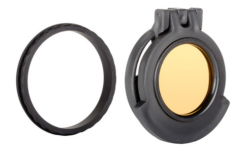 Clear See-Through Scope Cover with Adapter Ring  for the Nightforce ATACR 4-16x42 F1 | Black | Objective | 42NFC0-CCR