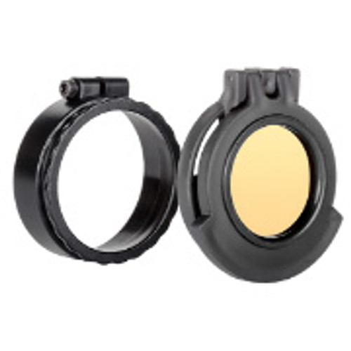 Amber See-Through Scope Cover with Adapter Ring  for the Nightforce ATACR 4-16x42 F1 | Black | Ocular | UAC015-ACR