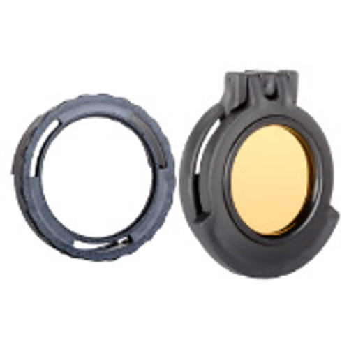 Amber See-Through Scope Cover with Adapter Ring  for the Schmidt & Bender 3-12X50 Klassik | Black | Ocular | SB50EC-ACR