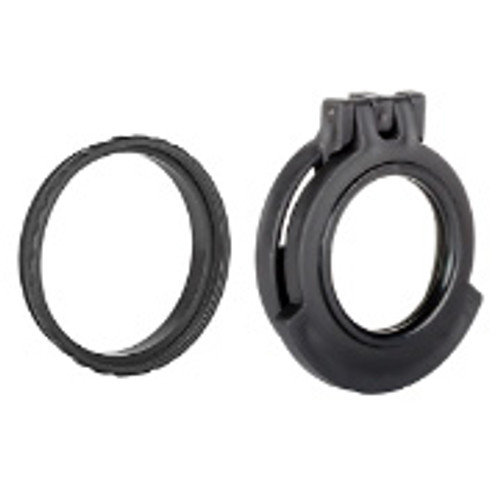 Clear See-Through Scope Cover with Adapter Ring (ARD Compatible)  for the Schmidt & Bender 3-12x50 PM II | Black | Objective | 50CCR-001BK1