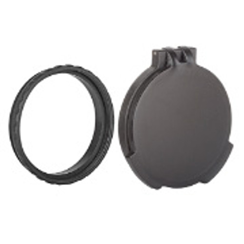 Scope Cover with Adapter Ring (ARD Compatible)  for the Schmidt & Bender 5-25x56 PM II/LP | Black | Objective | SB5600-FCR