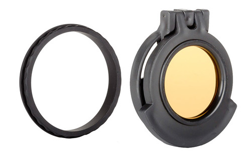 Amber See-Through Scope Cover with Adapter Ring  for the Bushnell XRS II 4.5-30x50mm | Black | Objective | BT5056-ACR