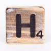 Holzbuchstabe - H - im Scrabble-Style