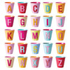 Buchstabenbecher - Multi pink "B"- rice