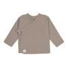 Baby Wickelshirt GOTS - Taupe, grau - Lässig