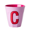 Buchstabenbecher - Multi pink "C"- rice