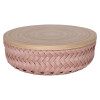 Flechtkorb mit Bambusdeckel - Wonder round Basket XS - copper blush - Handed by