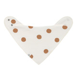 Dreieckstuch Baby (2 Stk) Bandana Big Dots milky Sprinkle taupe- Lässig