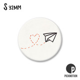 Kühlschrank-Magnet - Klein - "paper plane love" - MS-0553 - Pickmotion