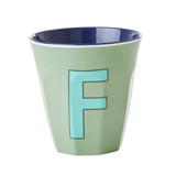 Buchstabenbecher - Multi blue "F"- rice