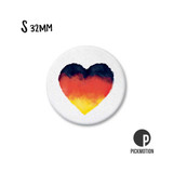 Kühlschrank-Magnet - Klein - "watercolor heart germany" - MS-0622 - Pickmotion