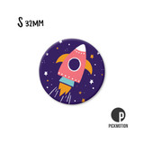Kühlschrank-Magnet - klein - "space rocket" - MSA-0516 - Pickmotion