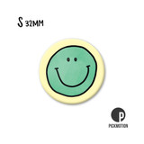 Kühlschrank-Magnet - klein - "Smiley grün" - MS-0684 - Pickmotion