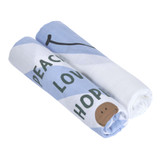 Pucktuch - blau - Hope, Peace, Love -  Heavenly Soft Swaddle - Lässig