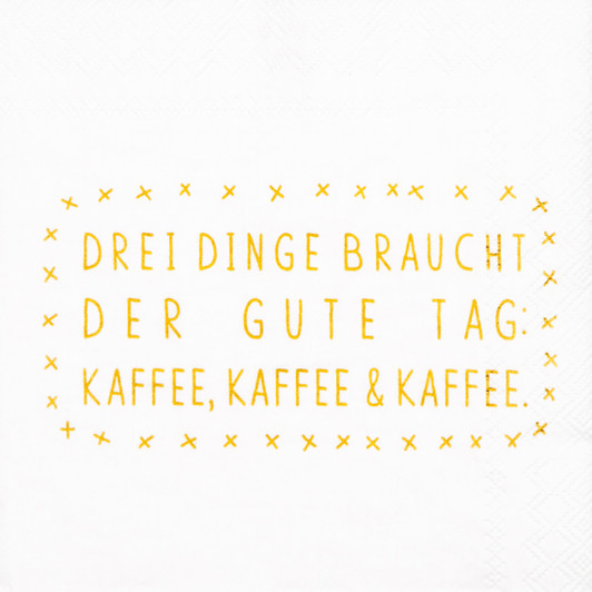 Cocktailservietten "Drei Dinge braucht der Tag" - räder