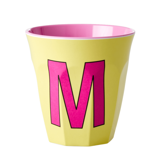 Buchstabenbecher - Multi pink "M"- rice