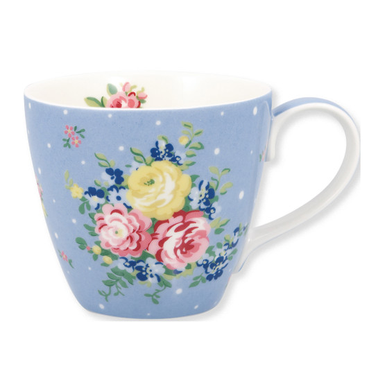 Tasse mit Henkel - Laura dusty blue - Greengate