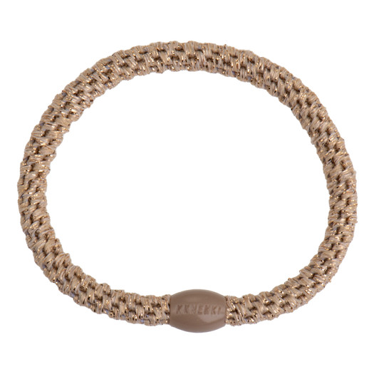 Haargummi / Armband SLIM - Beige glitter 5566 - KKNEKKI